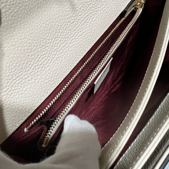 GUCCI Zumi Horsebit Interlocking Leather Ivory Bag - Picture 5 of 12